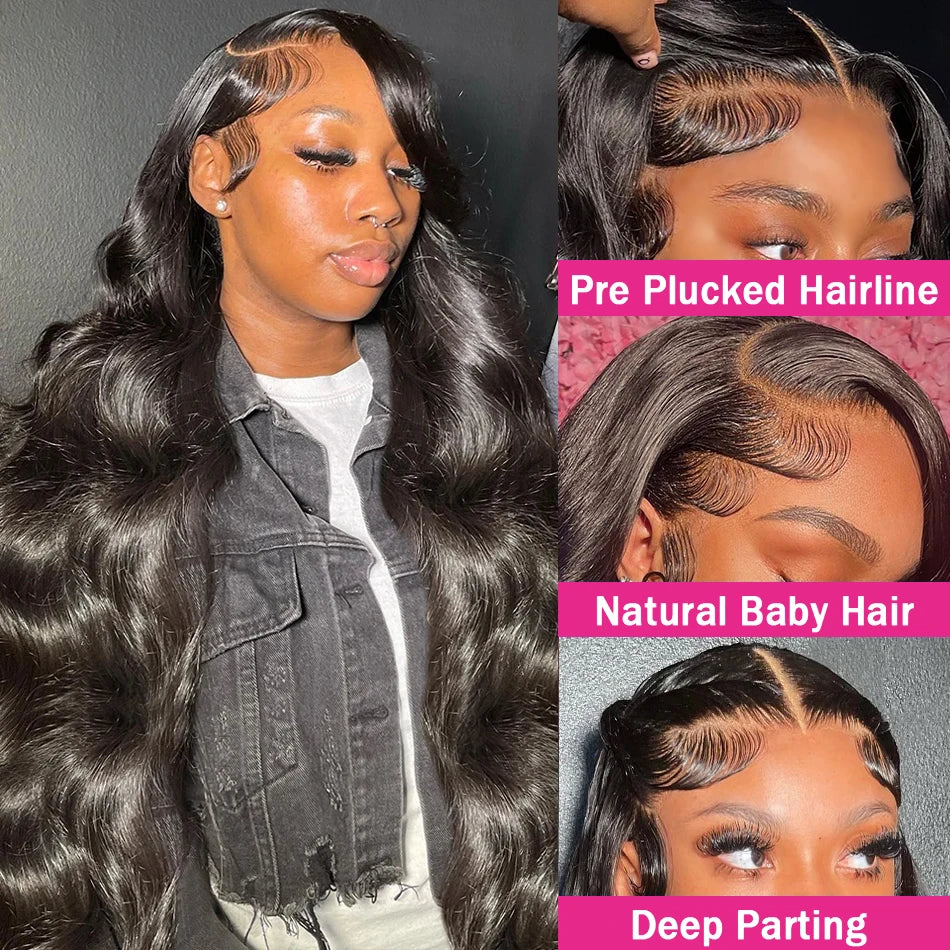 Body Wave Human Hair Wigs 13X4 Hd Lace Front Human Hair Wig 100% Human Hair Wigs Pre Plucked Bleached Knots Wigs Human Hair