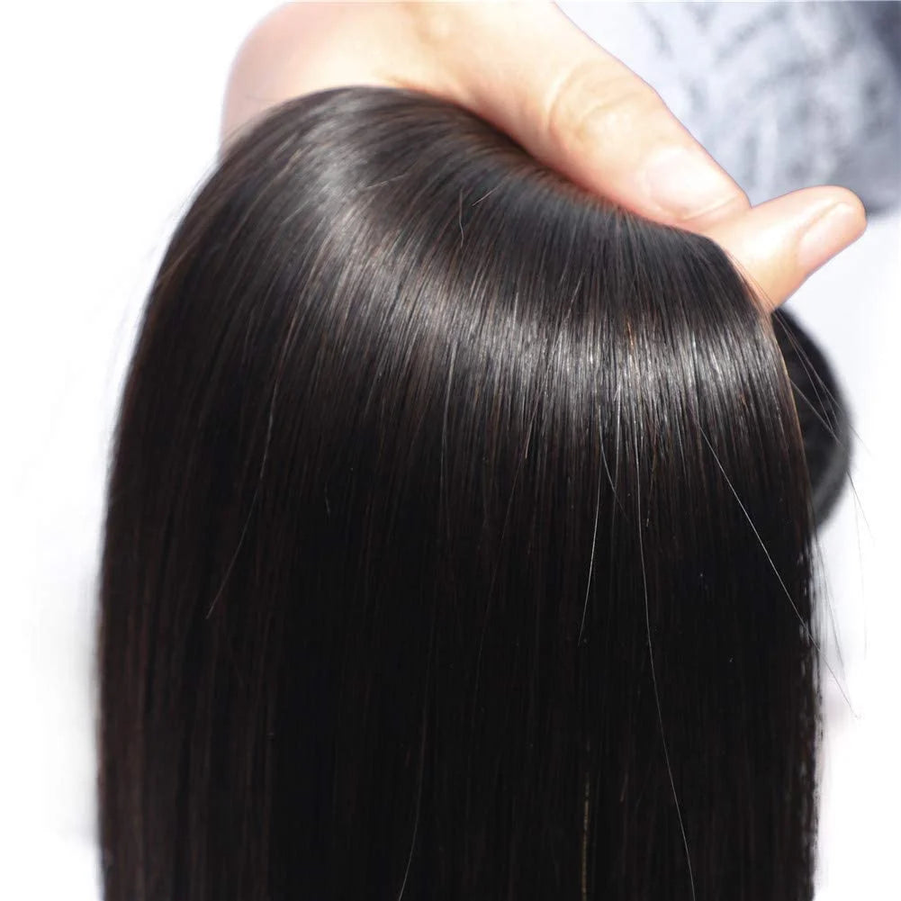 Human Hair Bundles Straight Human Hair Bundles Brazilian Bundles Straight Natural 18 20 22 Inch 3 Bundles Virgin Remy 10A Unprocessed Bundle Human Hair Double Weft Natural Color
