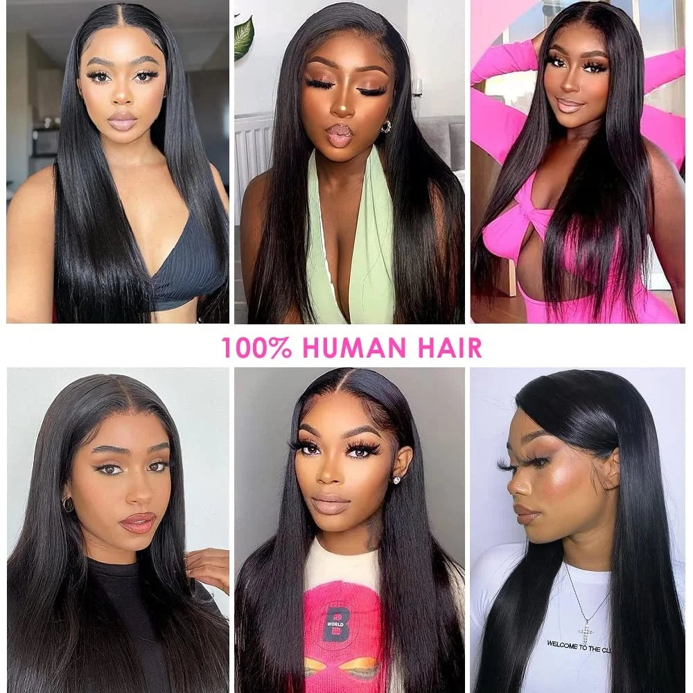 Human Hair Bundles Straight Human Hair Bundles Brazilian Bundles Straight Natural 14 16 18 Inch 3 Bundles Virgin Remy 10A Unprocessed Bundle Human Hair Double Weft Natural Color